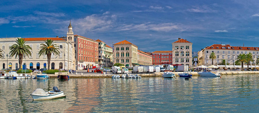 Split waterfront Peristil panoramic view Photograph by Brch Photography