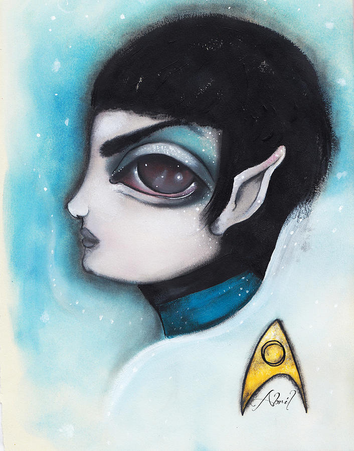 Spock Painting by Abril Andrade