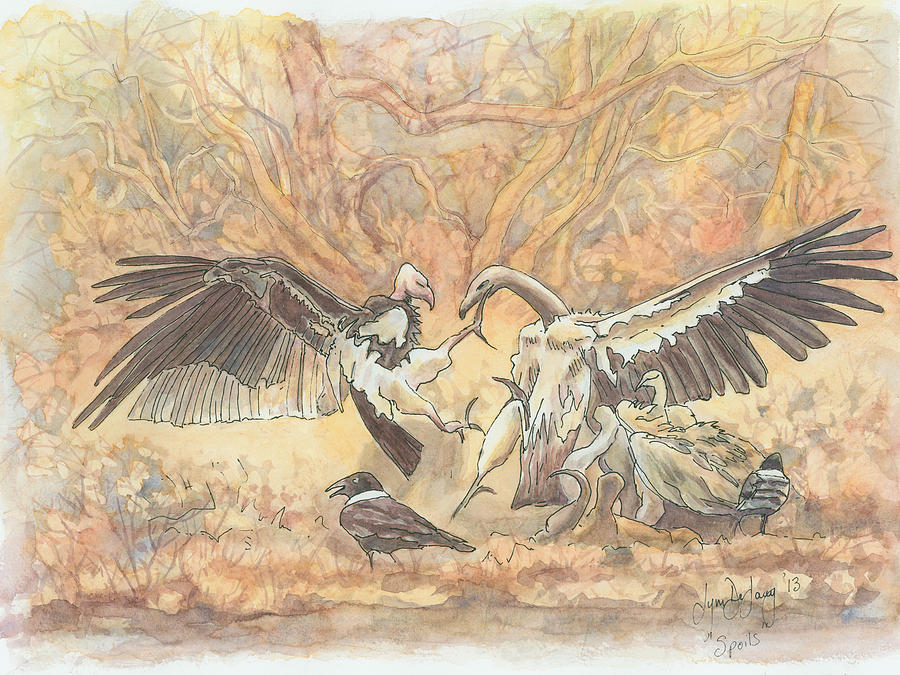 Bird Painting - Spoils by Lynn  De Lacey