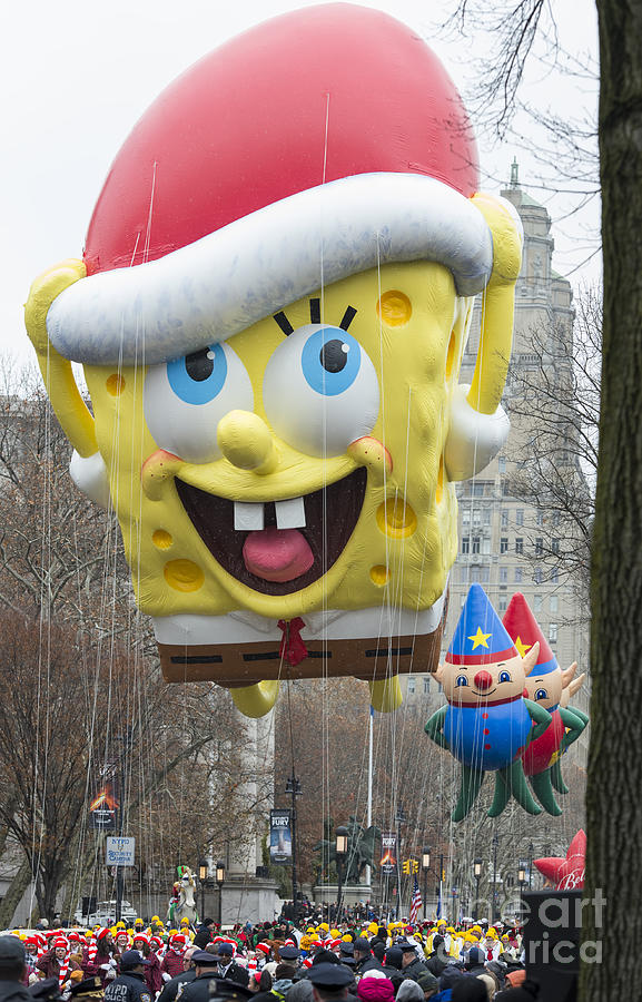 SpongeBob SquarePants Balloon at Macys Thanksgiving Day Parade #2 Photograph by David Oppenheimer