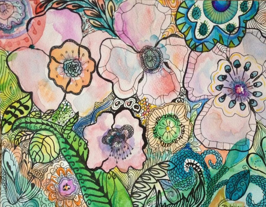 Flower Painting - Spontaneous Growth by Ashley Cox