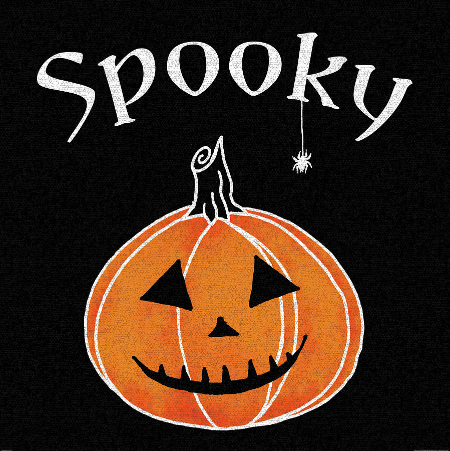 Fall Painting - Spooky Jack O Lantern I by Elyse Deneige