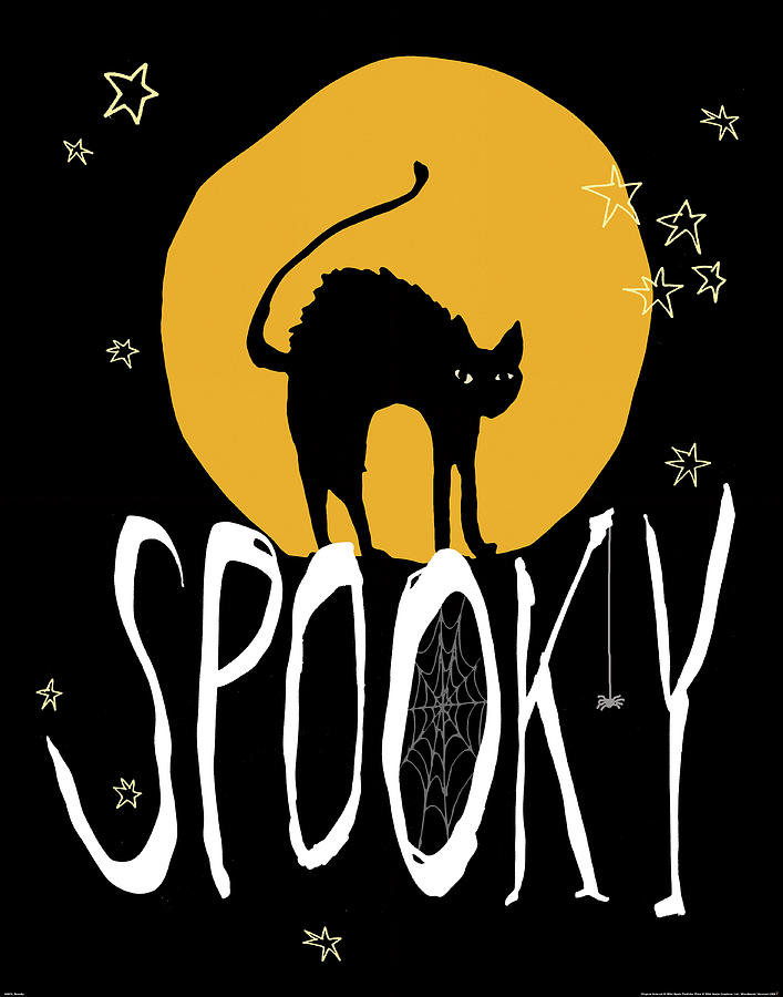 Cat Painting - Spooky by Wild Apple Portfolio