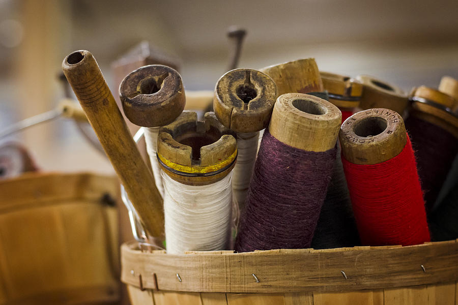 Vintage Photograph - Spools by Heather Applegate