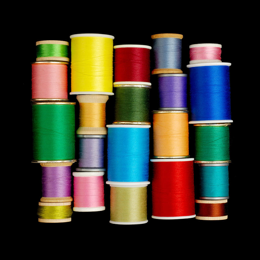 Clothing Photograph - Spools of Thread by Jim Hughes