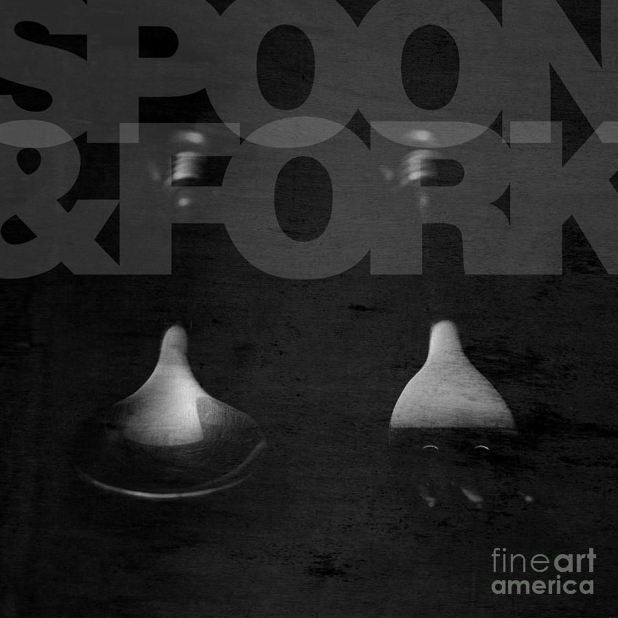 Spoon and Fork Black and White Photograph by Art Whitton