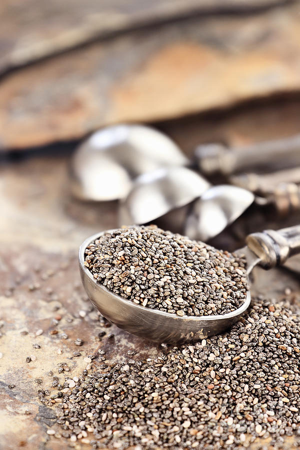 Spoonful of Chia Seeds Photograph by Stephanie Frey