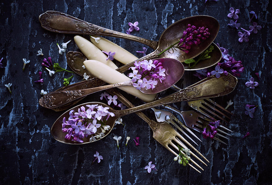 Flower Photograph - Spoons&flowers by Aleksandrova Karina