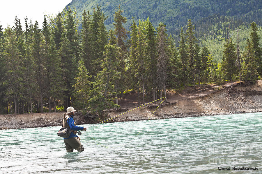 Alaska Photograph - Sport Fishing by Chris Heitstuman