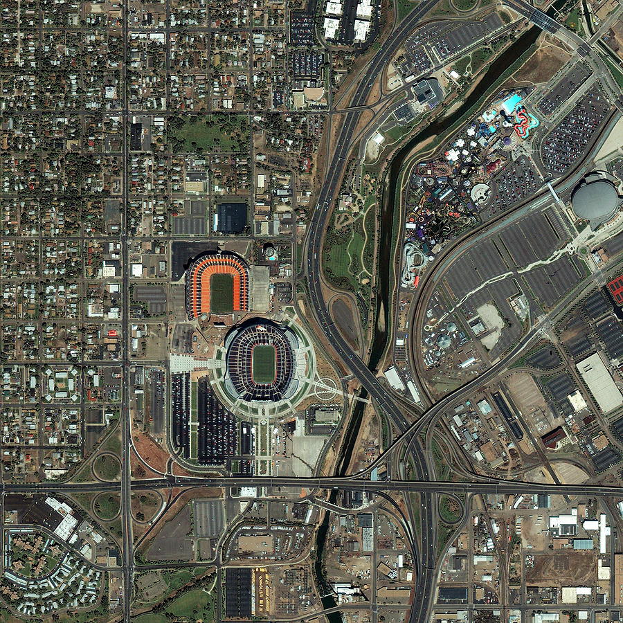 Sports Stadiums Photograph by Geoeye/science Photo Library