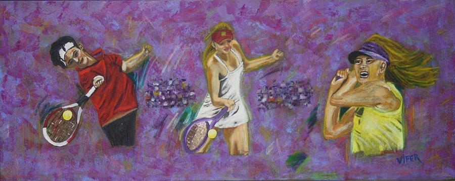 Sports Painting - Sports Tennis by Vitor Fernandes VIFER