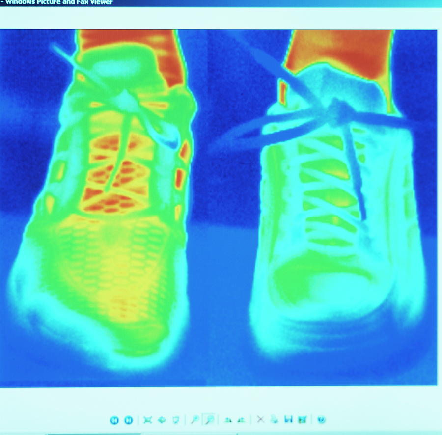 Sports Photograph - Sports Trainers by Philippe Psaila/science Photo Library