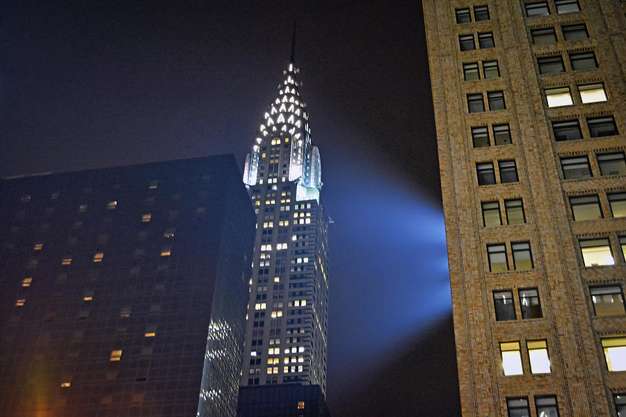 Spotlight on the Chrysler Building Photograph by Jeffrey Friedkin