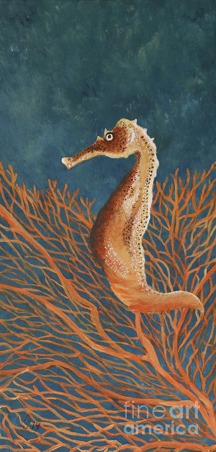 Spotted Seahorse Painting by Christiane Schulze Art And Photography