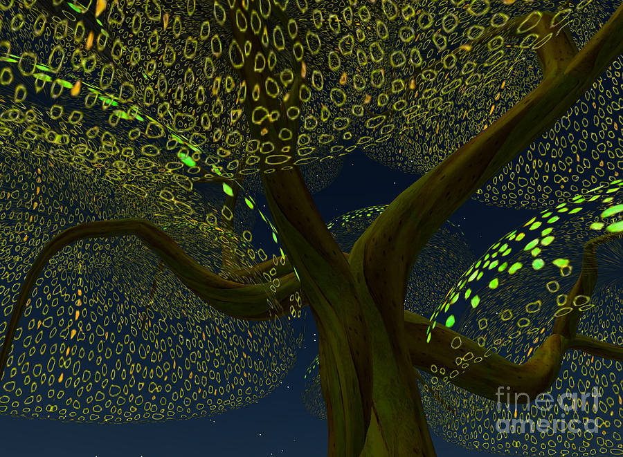 Spotted tree Digital Art by Susanne Baumann
