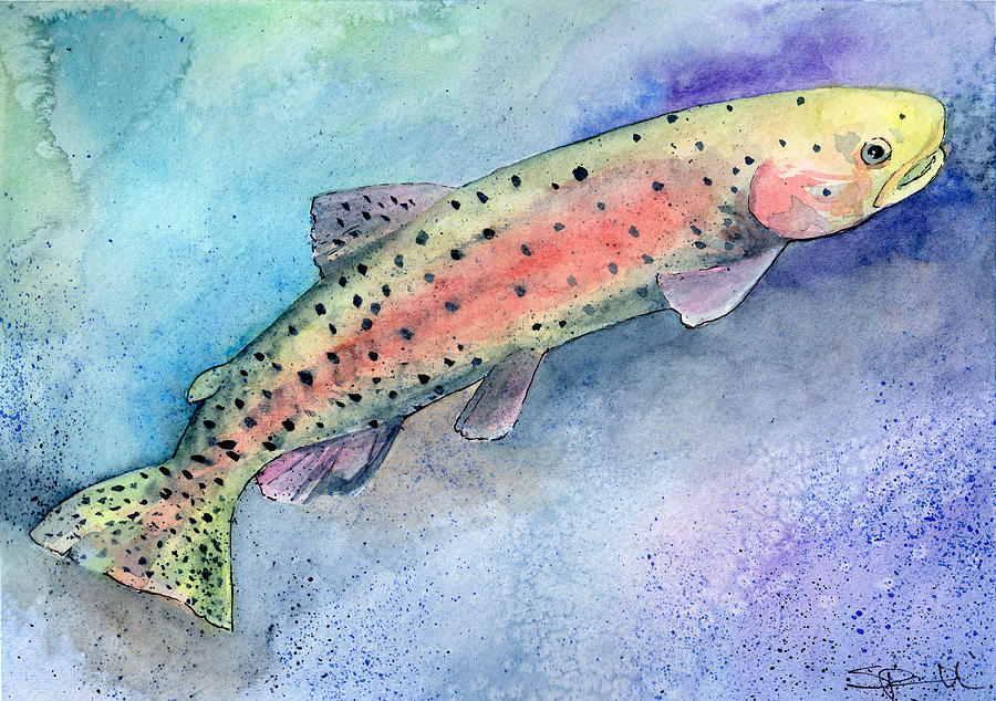 Spotted Trout Painting by Sean Parnell