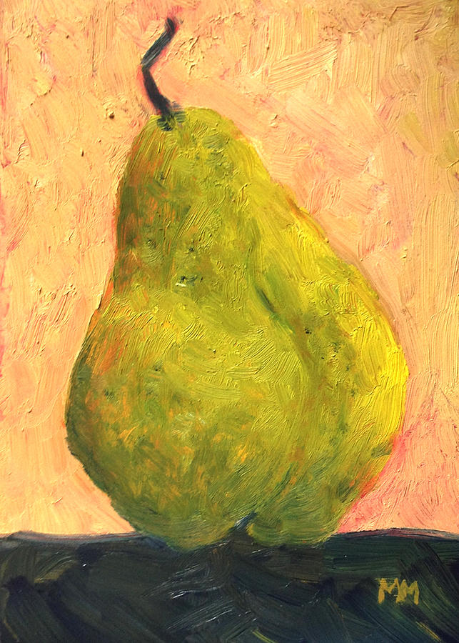 Spotted Yellow Pear Painting By Marie-louise Mchugh