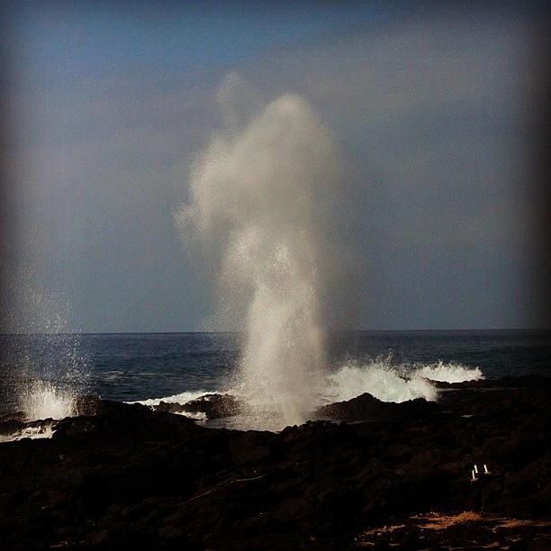 Hawaii Photograph - Spouting Horn Blowhole, Kauai #hawaii by Brian Governale