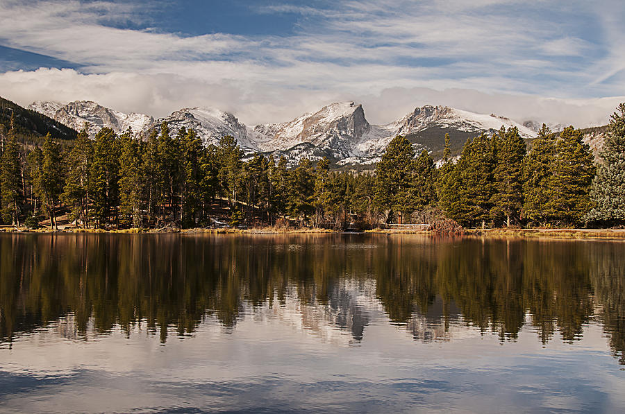 Sprague Lake Reflection in the Morning Photograph by Lee Kirchhevel