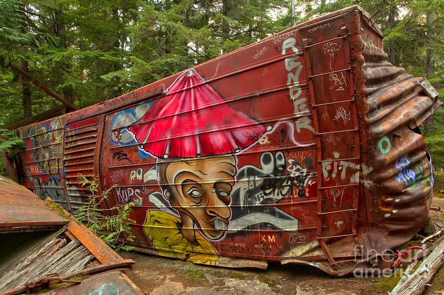 Sprawling Whistler Train Wreck Wreckage Photograph by Adam Jewell