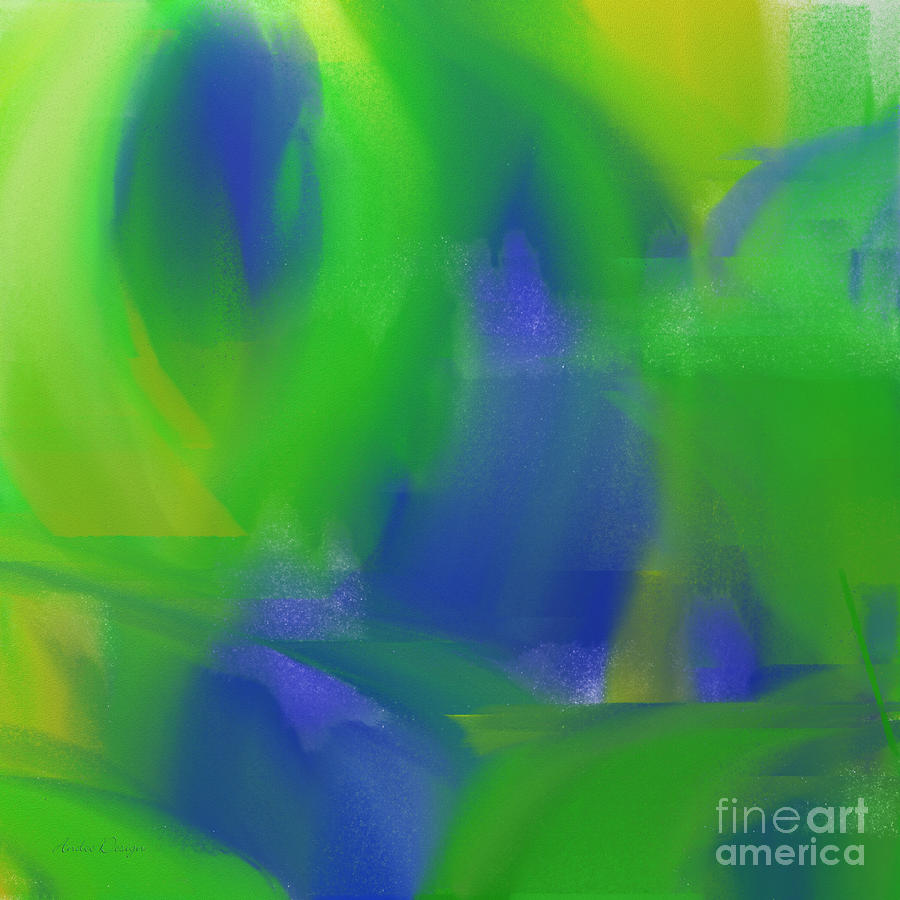 Spring 1 Abstract Square Digital Art by Andee Design