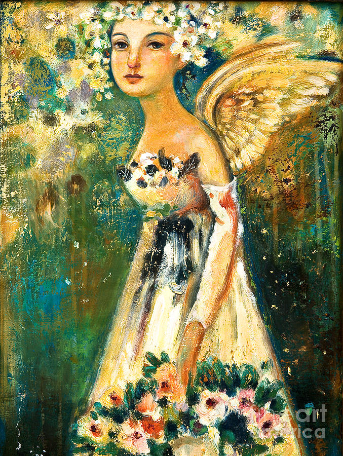 Spring Angel  Painting by Shijun Munns