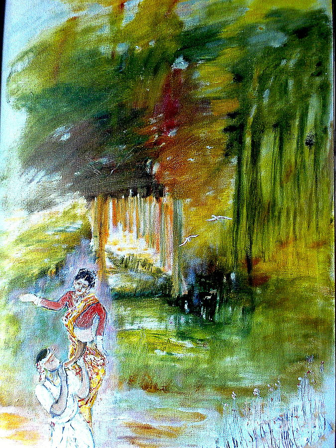 spring at Assam Painting by Subrata Bose