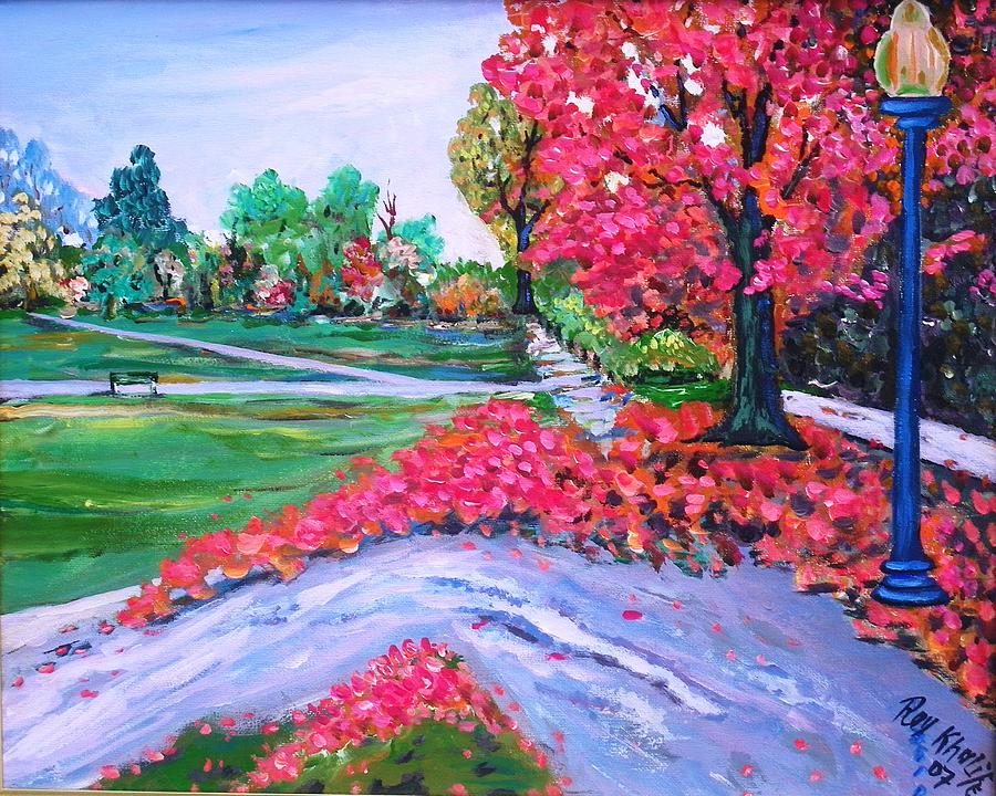 Spring at the Common Painting by Ray Khalife