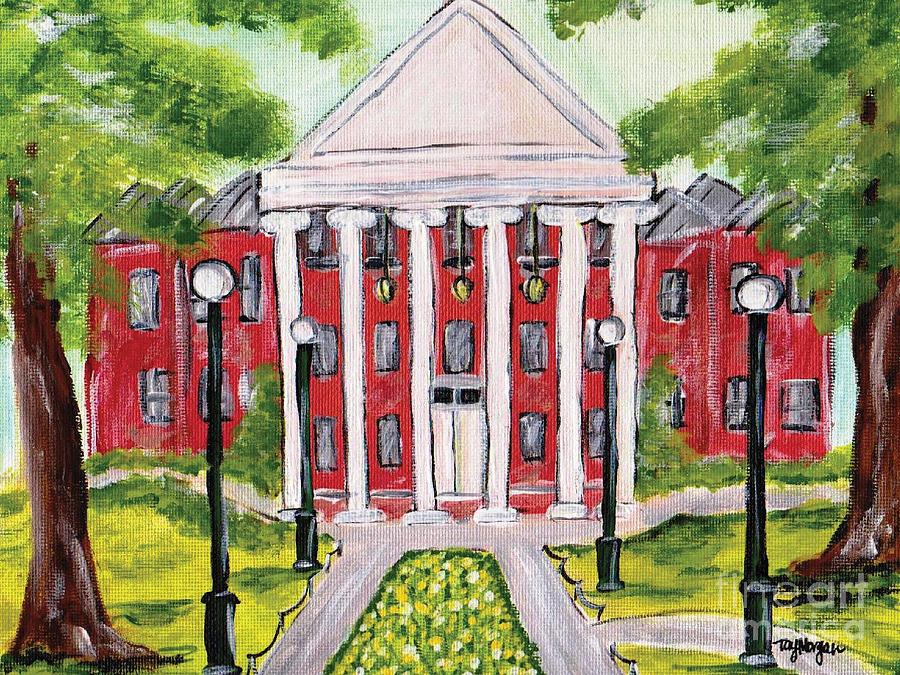 Football Painting - Spring at the Ole Miss Lyceum  by Tay Morgan