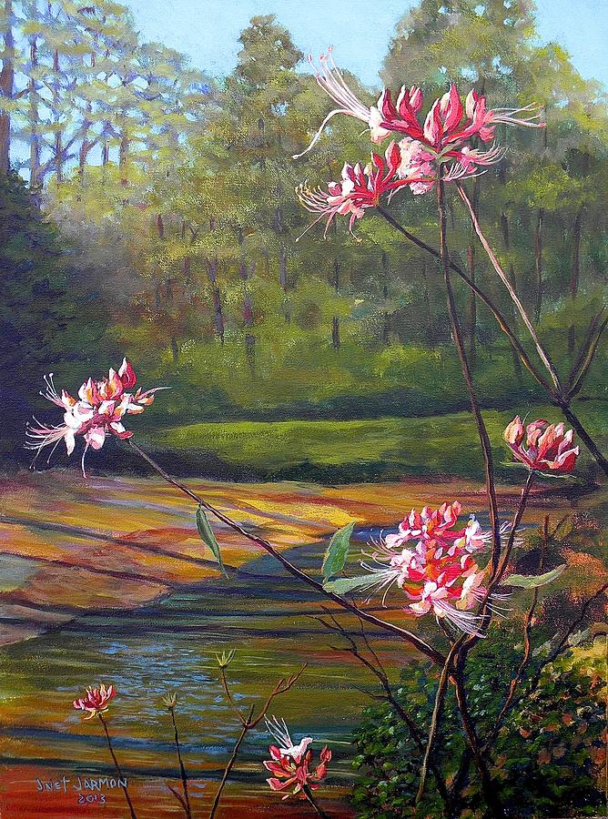 Spring Blooms on the Natchez Trace Painting by Jeanette Jarmon