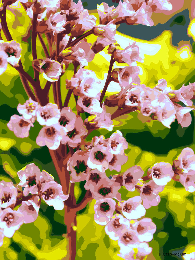 Flower Digital Art - Spring Blossoms Warm by Jo-Anne Gazo-McKim