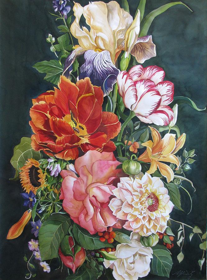 Spring Bouquet Painting by Alfred Ng