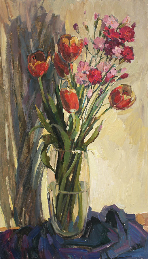 Spring Bouquet Painting by Juliya Zhukova