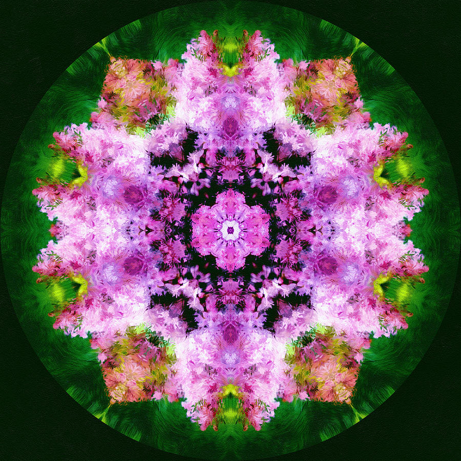 Abstract Mixed Media - Spring Bouquet Modern Mandala by Georgiana Romanovna