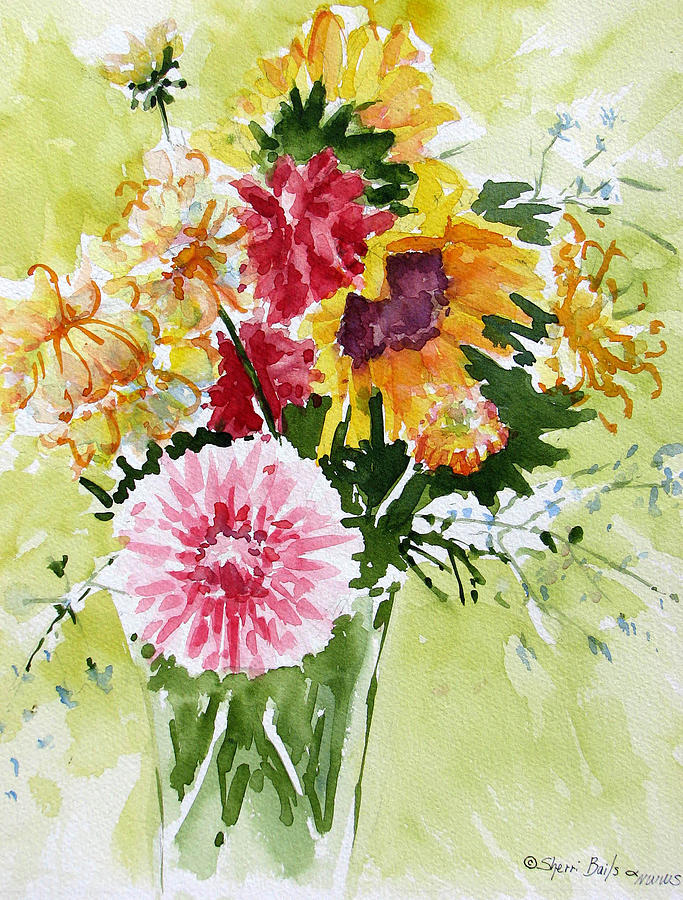 Spring Bouquet Painting by Sherri Bails - Fine Art America