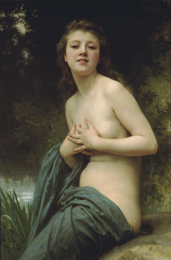 Spring Breeze Painting by William-Adolphe Bouguereau