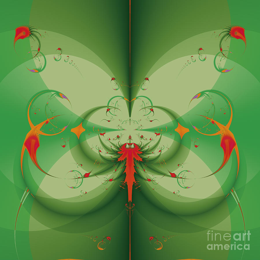 Abstract Digital Art - Spring Butterfly by Design Windmill
