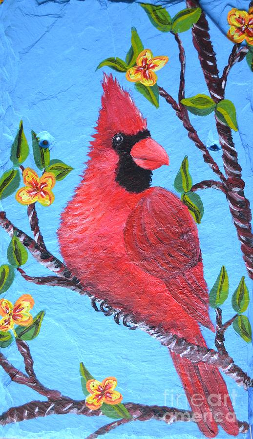 Spring Cardinal Painting by Cecilia Stevens - Fine Art America