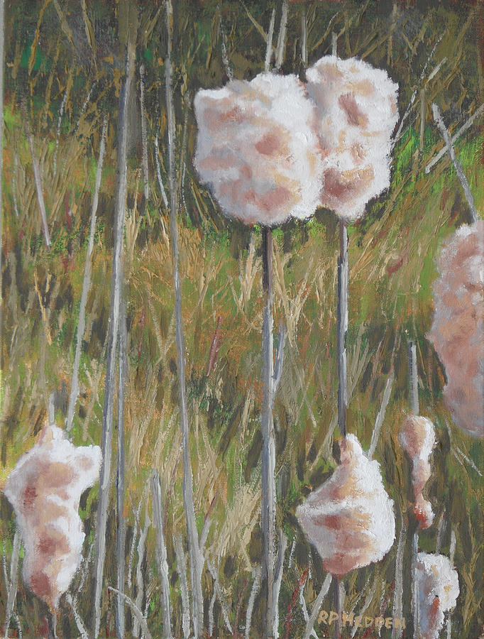 Spring Cattails I Painting by Robert P Hedden