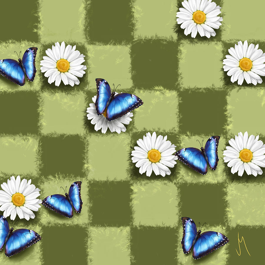 Spring checkers Digital Art by Veronica Minozzi