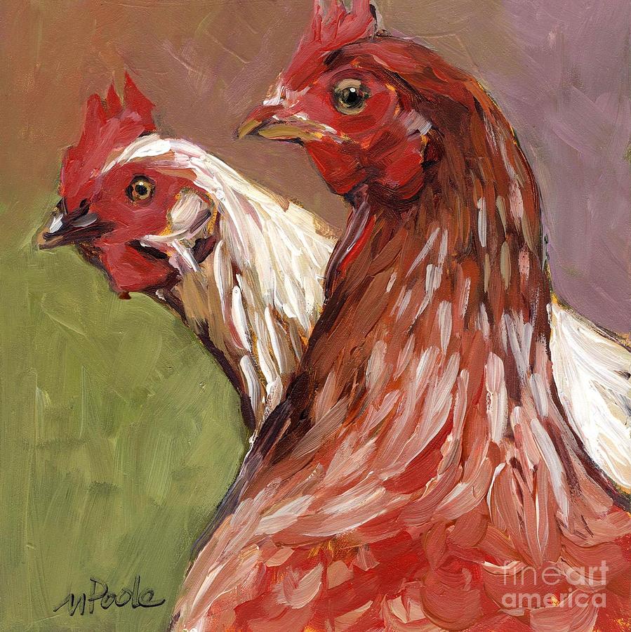 Spring Chickens Painting by Molly Poole