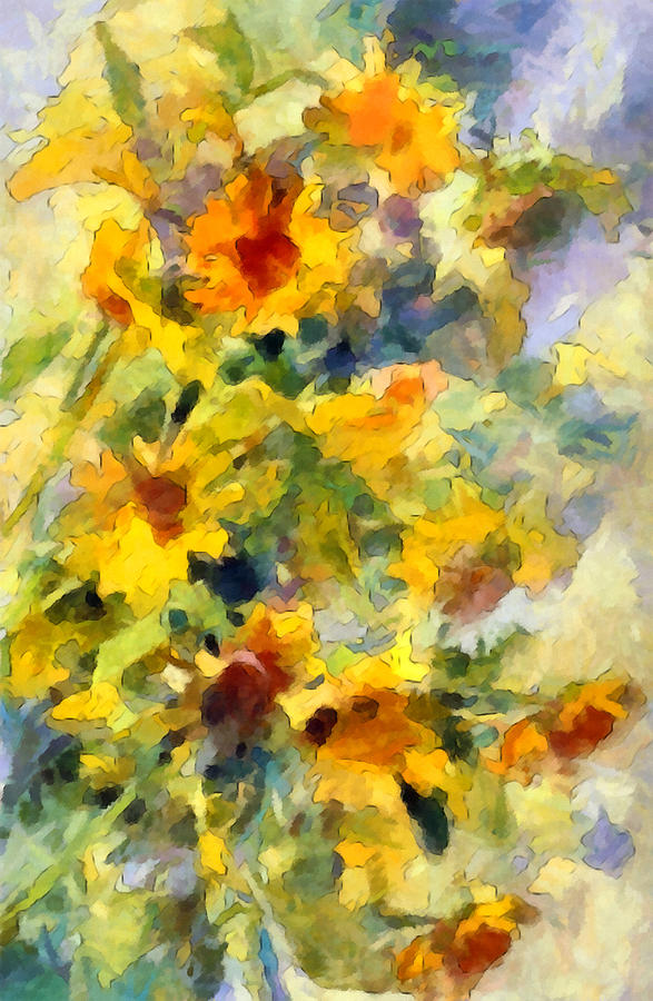 Impressionism Painting - Spring Daisy Impressions by Georgiana Romanovna