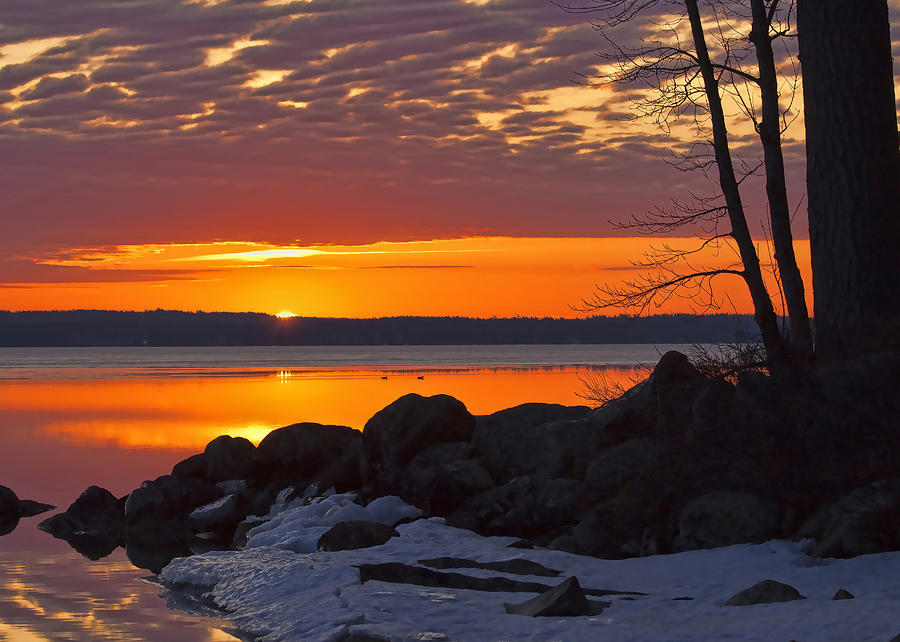 Spring Dawn Lake Winnipesaukee Photograph by Stephen Anthony - Pixels