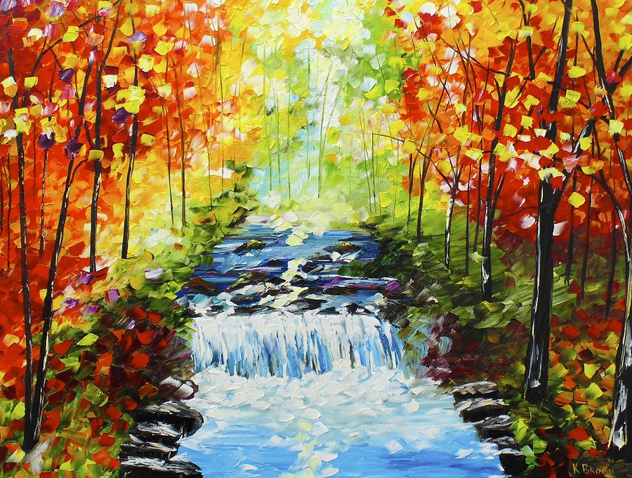 Spring Falls Painting by Kevin  Brown