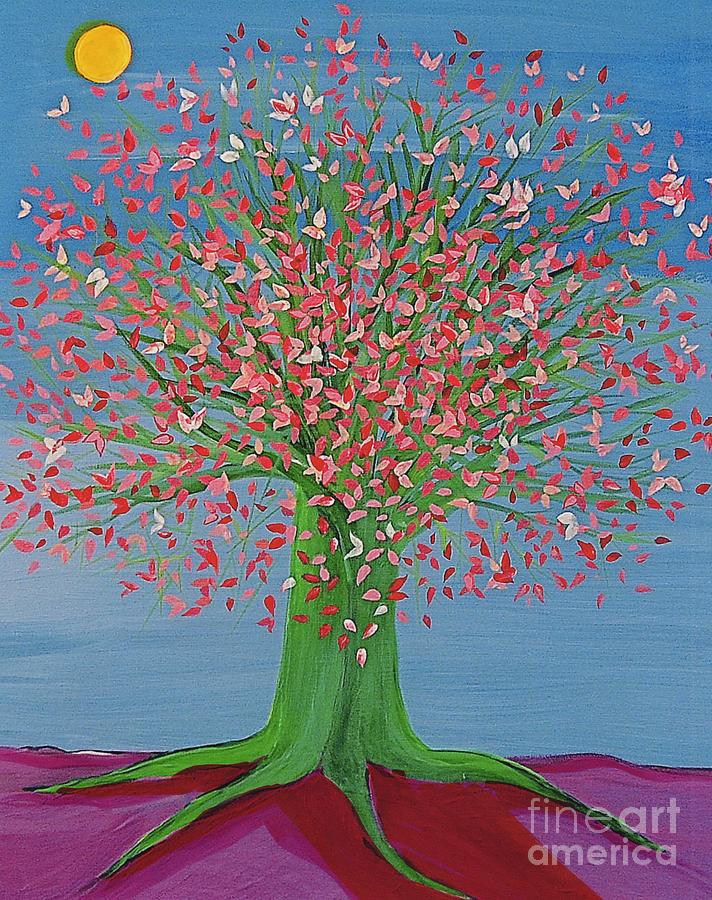Spring Painting - Spring Fantasy Tree by jrr by First Star Art