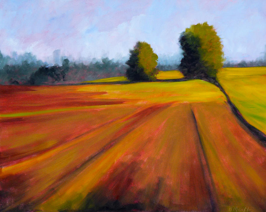 Spring Field Painting by Nancy Merkle