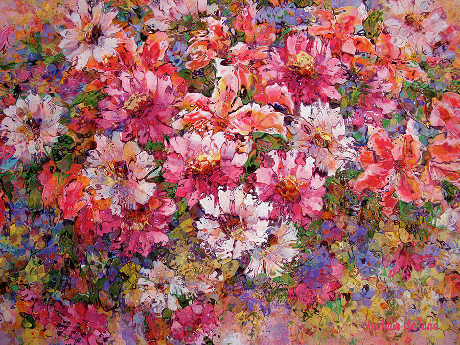 Flower Painting - Spring Flower Bouquet by Natalie Holland