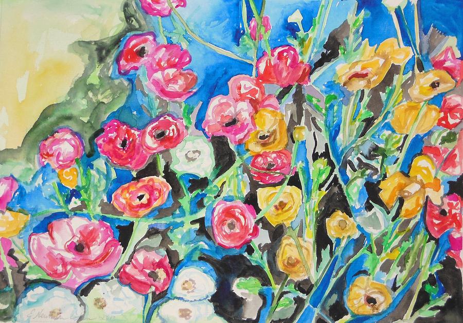 Spring Flower Follies Painting by Esther Newman-Cohen