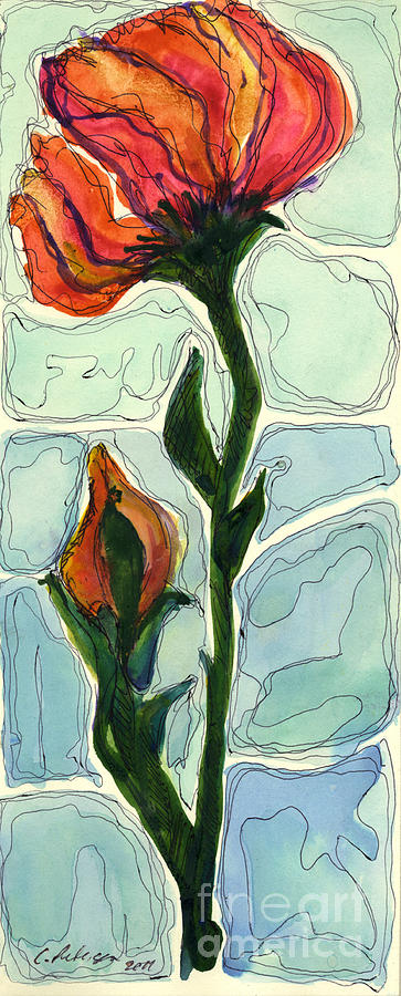 Cathy Peterson Painting - Spring Flower in Bloom.  2011 by Cathy Peterson 