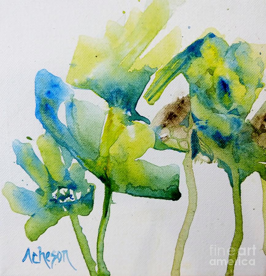 Spring Flowers 2 Painting by Donna Acheson-Juillet